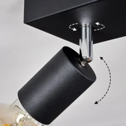 Lampes Vintages & Rétros-hofstein Plafonnier Tulla Noir, 4 lumières