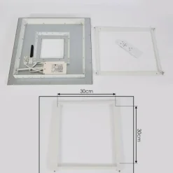 hofstein Plafonnier Turbalá LED Blanc, 2 lumières, Télécommandes, Changeur de couleurs