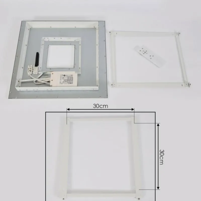 hofstein Plafonnier Turbalá LED Blanc, 2 lumières, Télécommandes, Changeur de couleurs