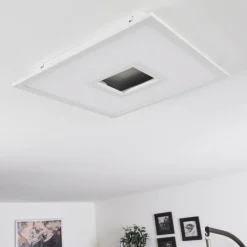 hofstein Plafonnier Turbalá LED Blanc, 2 lumières, Télécommandes, Changeur de couleurs