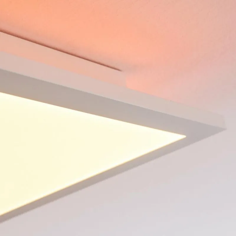 hofstein Plafonnier Turbalá LED Blanc, 2 lumières, Télécommandes, Changeur de couleurs