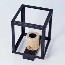 Lampes Vintages & Rétros-hofstein Plafonnier Turiza Bois foncé, Noir, 1 lumière