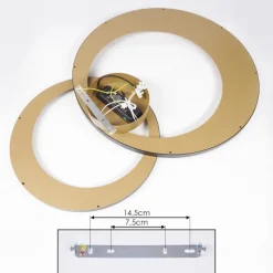 Lampes Dorées-hofstein Plafonnier Tuzik LED Or, Noir, 1 lumière