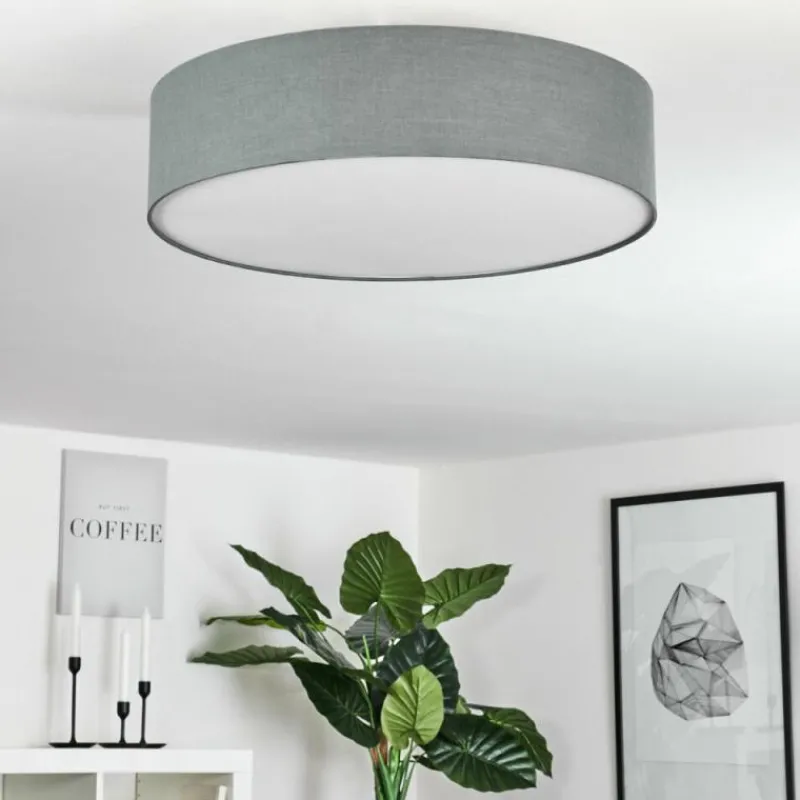 Lampes En Tissu-hofstein Plafonnier Tveid Nickel mat, 3 lumières