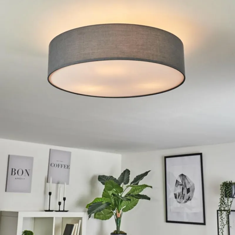 Lampes En Tissu-hofstein Plafonnier Tveid Nickel mat, 3 lumières
