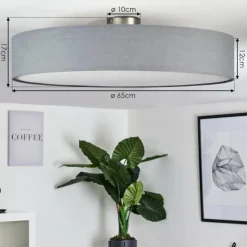 Lampes En Tissu-hofstein Plafonnier Tveid Nickel mat, 5 lumières