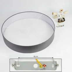 Lampes En Tissu-hofstein Plafonnier Tveid Nickel mat, 5 lumières