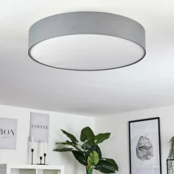 Lampes En Tissu-hofstein Plafonnier Tveid Nickel mat, 5 lumières