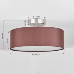 Lampes En Tissu-hofstein Plafonnier Tveid Nickel mat, 2 lumières