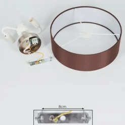 Lampes En Tissu-hofstein Plafonnier Tveid Nickel mat, 2 lumières