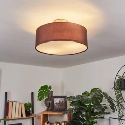 Lampes En Tissu-hofstein Plafonnier Tveid Nickel mat, 2 lumières