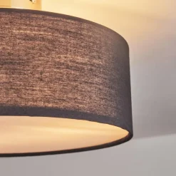 Lampes En Tissu-hofstein Plafonnier Tveid Nickel mat, 2 lumières