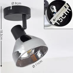 hofstein Plafonnier Tyksov Noir, 1 lumière