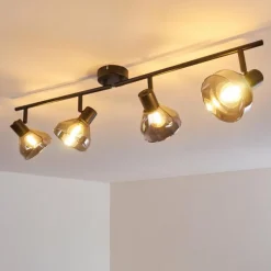 hofstein Plafonnier Tyksov Noir, 4 lumières