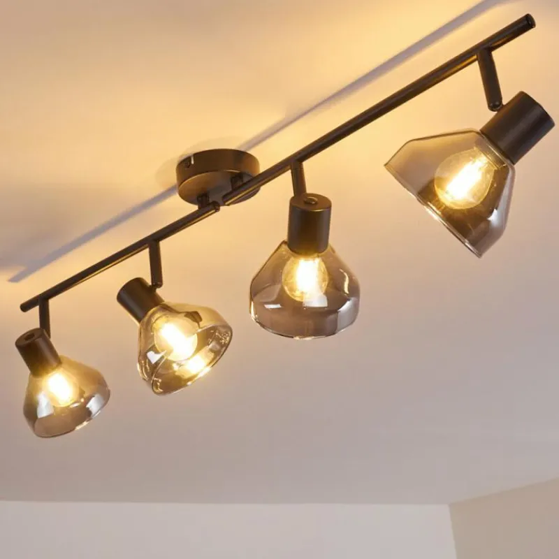 hofstein Plafonnier Tyksov Noir, 4 lumières