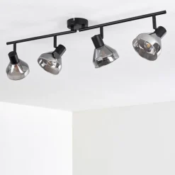 hofstein Plafonnier Tyksov Noir, 4 lumières