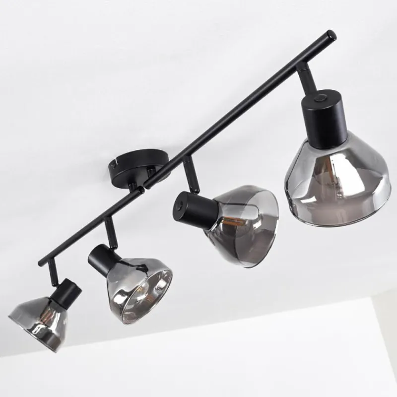 hofstein Plafonnier Tyksov Noir, 4 lumières