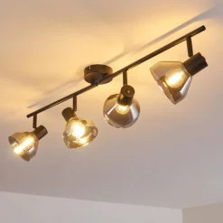 hofstein Plafonnier Tyksov Noir, 4 lumières