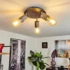 Lampes Vintages & Rétros-hofstein Plafonnier Tyldom Argent Oxydé, 3 lumières