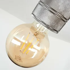 hofstein Plafonnier Tyldom Gris, Argenté, 2 lumières