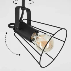 Lampes Vintages & Rétros-hofstein Plafonnier Uatuasa Écru, Noir, 1 lumière