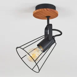 Lampes Vintages & Rétros-hofstein Plafonnier Uatuasa Écru, Noir, 1 lumière