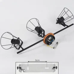 Lampes Vintages & Rétros-hofstein Plafonnier Uatuasa Écru, Noir, 3 lumières