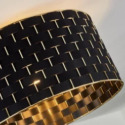 Lampes En Tissu-hofstein Plafonnier Ubac Noir, 1 lumière