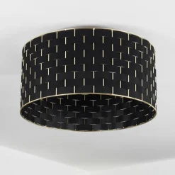 Lampes En Tissu-hofstein Plafonnier Ubac Noir, 1 lumière