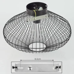 Style Boho-Chic-hofstein Plafonnier Unafo Noir, 1 lumière