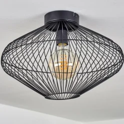 Style Boho-Chic-hofstein Plafonnier Unafo Noir, 1 lumière