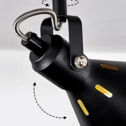 Lampes Dorées-hofstein Plafonnier Upiano Chrome, Noir, 3 lumières