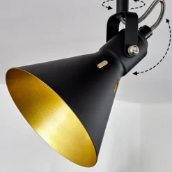 Lampes Dorées-hofstein Plafonnier Upiano Chrome, Noir, 4 lumières