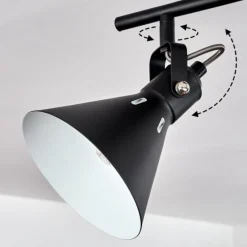 Lampes Industrielles-hofstein Plafonnier Upiano Noir, 2 lumières
