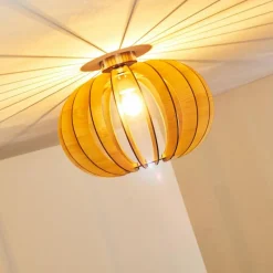 Lampes À Boules-hofstein Plafonnier Valkom Bois clair, 1 lumière