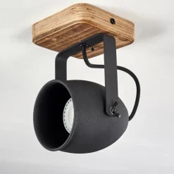 Lampes Industrielles-hofstein Plafonnier Vanuatu Brun, Noir, 1 lumière