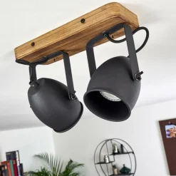 Lampes Industrielles-hofstein Plafonnier Vanuatu Brun, Noir, 2 lumières