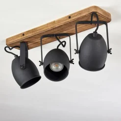 Lampes Industrielles-hofstein Plafonnier Vanuatu Brun, Noir, 3 lumières