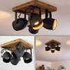 Lampes Industrielles-hofstein Plafonnier Vanuatu Brun, Noir, 4 lumières