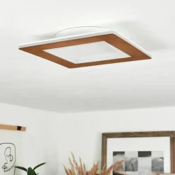 Lampes En Bois-hofstein Plafonnier Varoyang LED Blanc, 1 lumière