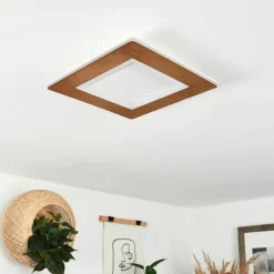 Lampes En Bois-hofstein Plafonnier Varoyang LED Blanc, 1 lumière