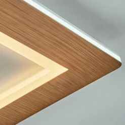 Lampes En Bois-hofstein Plafonnier Varoyang LED Blanc, 1 lumière
