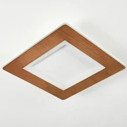 Lampes En Bois-hofstein Plafonnier Varoyang LED Blanc, 1 lumière