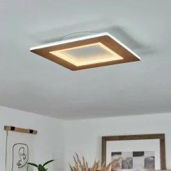 Lampes En Bois-hofstein Plafonnier Varoyang LED Blanc, 1 lumière