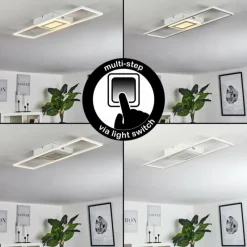 hofstein Plafonnier Vaseux LED Blanc, 1 lumière* Éclairage Led