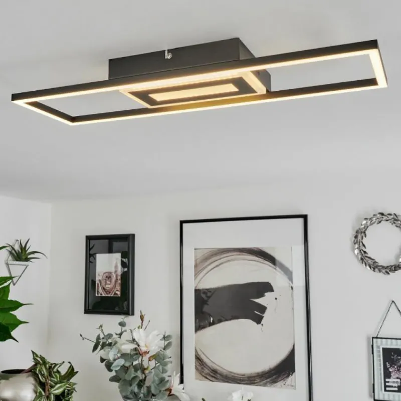 hofstein Plafonnier Vaseux LED Noir, Blanc, 1 lumière