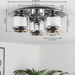 hofstein Plafonnier Verasara Chrome, 3 lumières