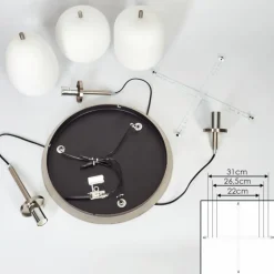 hofstein Plafonnier Verbania Noir, 3 lumières