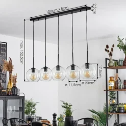 hofstein Plafonnier Verre 20 cm Koyoto Clair, 5 lumières