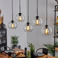 hofstein Plafonnier Verre 20 cm Koyoto Clair, 5 lumières